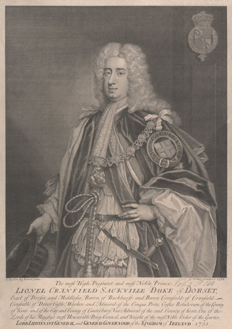 Lionel Cranfield Sackville, 1° Duca di Dorset da George Vertue