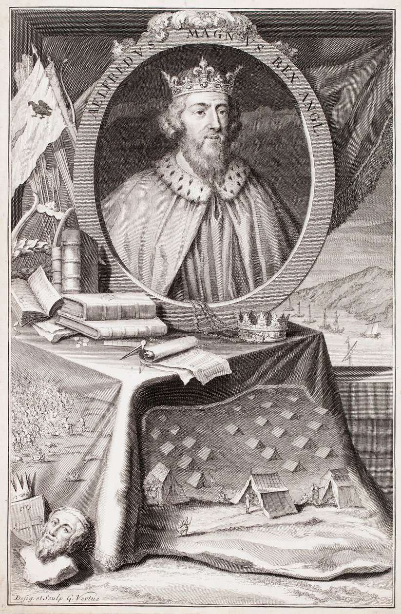Ritratto di Alfredo il Grande da George Vertue