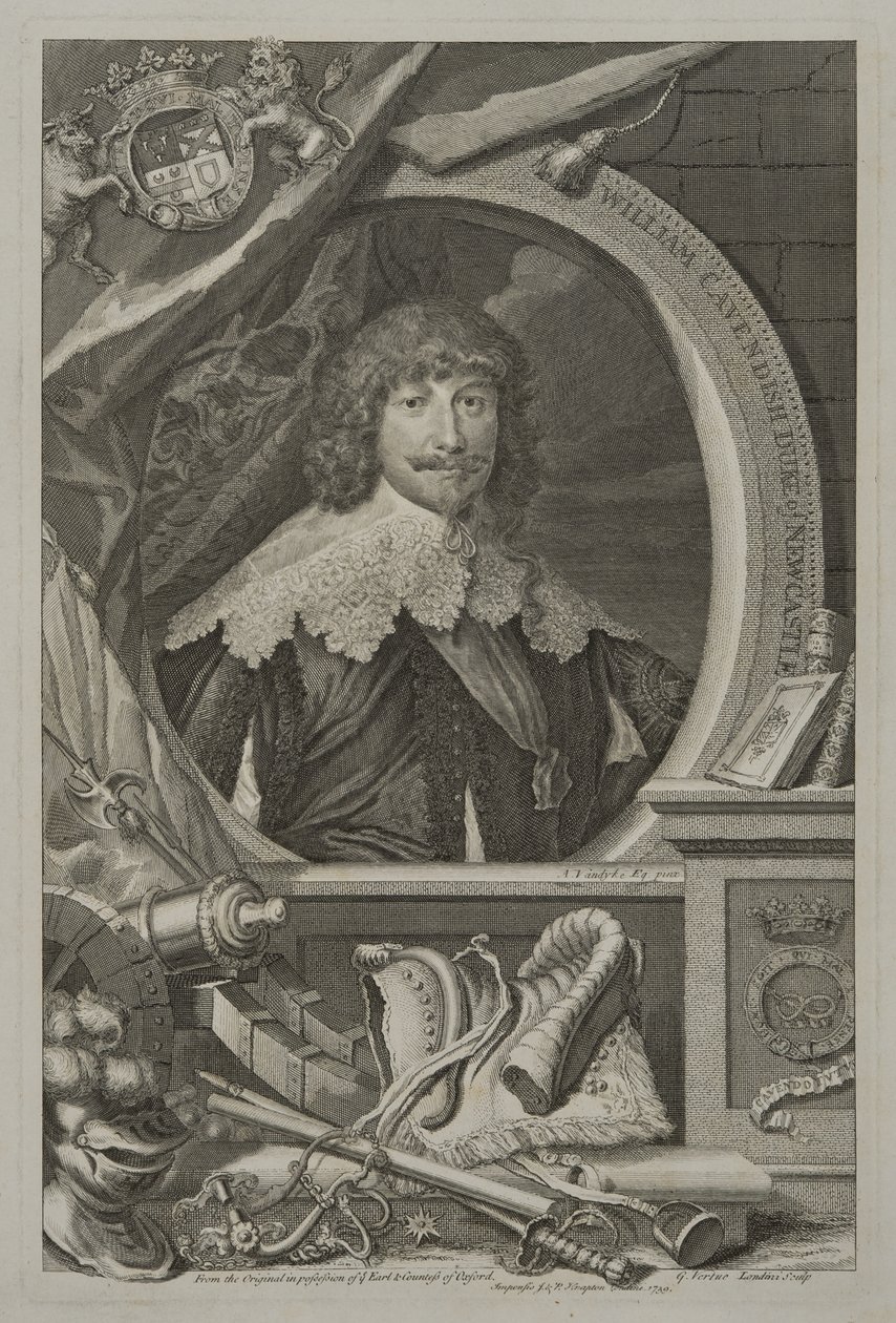 Ritratto di William Cavendish, 1° Duca di Newcastle da George Vertue