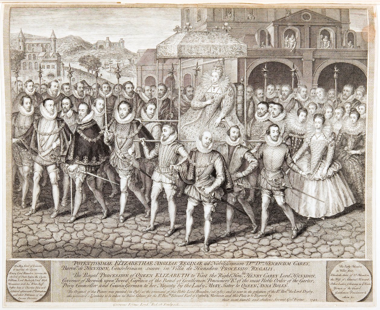 Processione reale della regina Elisabetta I da George Vertue