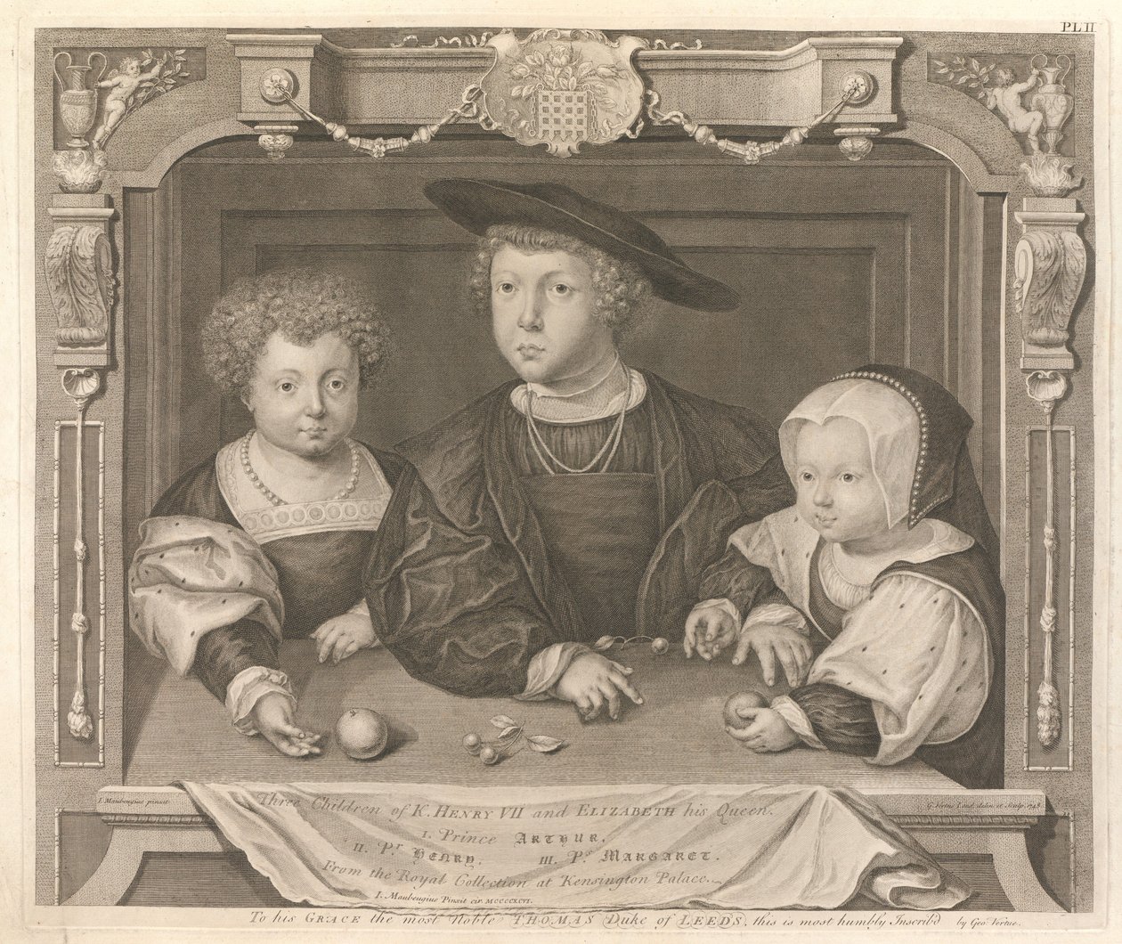 Tre figli di re Enrico VII e di Elisabetta di York, sua regina da George Vertue