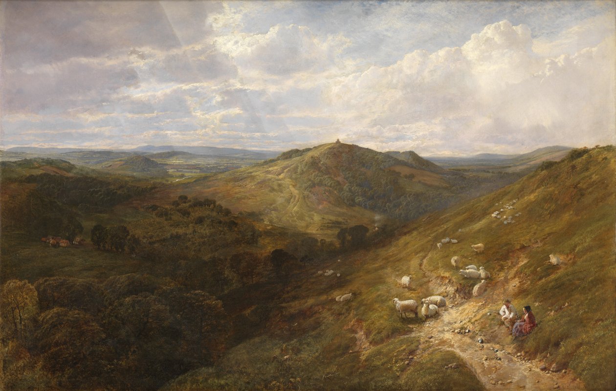 Collina del Martire, da Newlands Corner, Albury, vicino a Guildford, 1858 da George Vicat Cole
