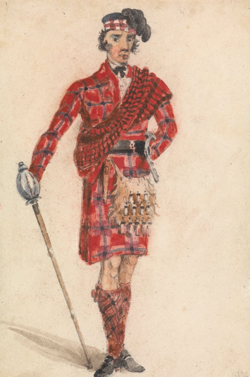 Scozzese con spada; Abito moderno di un capo delle Highland da George Walker