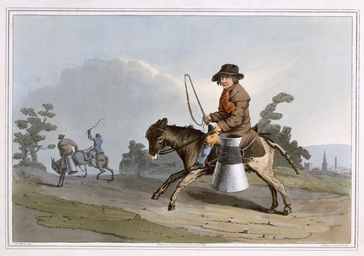 Il Ragazzo del Latte, inciso da Robert Havell il Vecchio, pubblicato nel 1814 da Robinson e Son, Leeds da George Walker