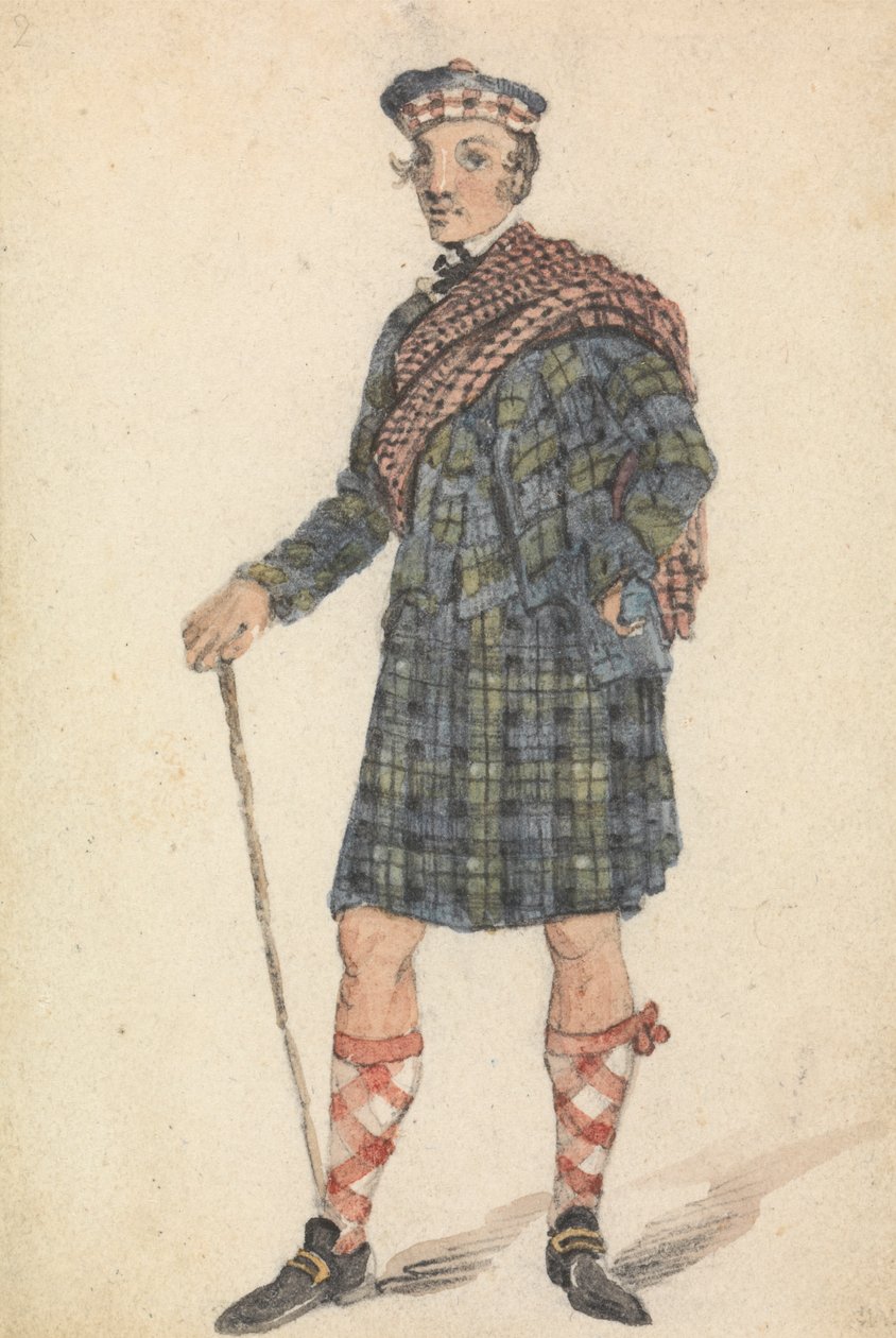 Zio George in abito da pastore delle Highlands da George Walker