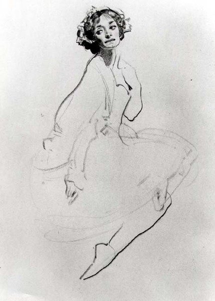 Studio di una ballerina, c. 1911 da George Washington Lambert