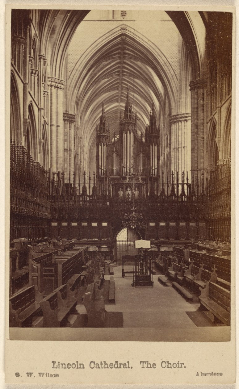 Cattedrale di Lincoln. Il coro. da George Washington Wilson