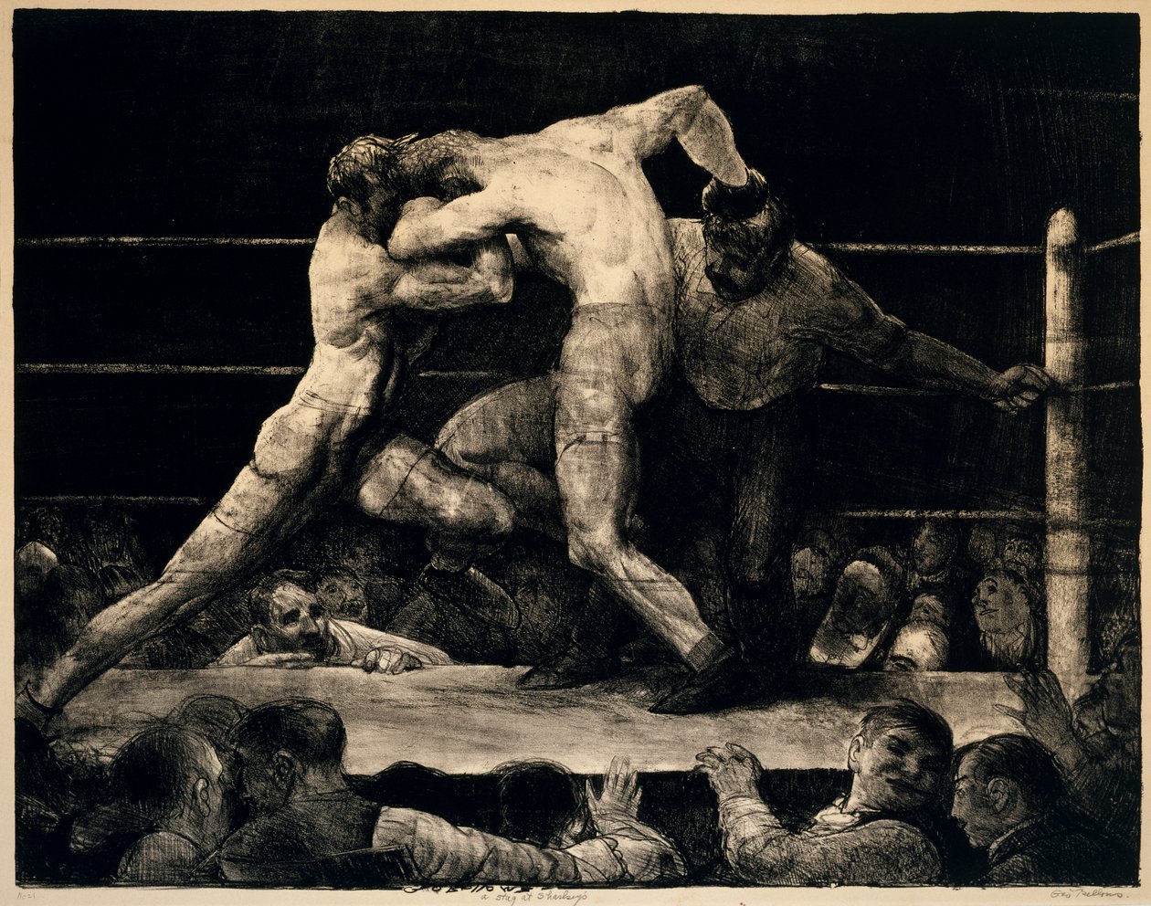 Un cervo a Sharkeys, 1917 da George Wesley Bellows