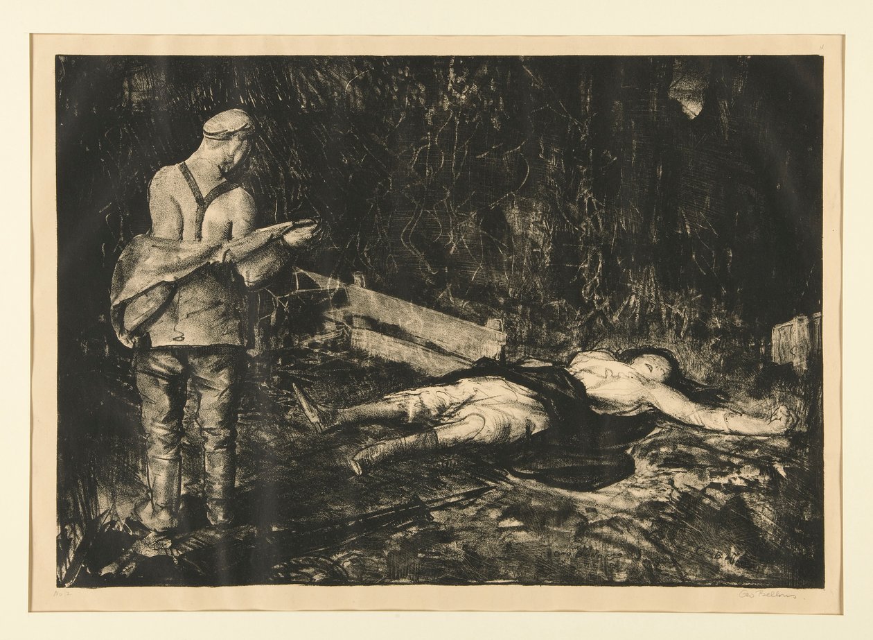 Cortile di una fattoria belga dalla serie di guerra da George Wesley Bellows