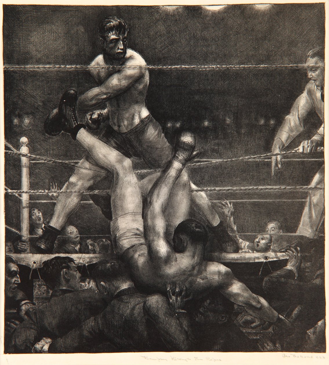 Dempsey tra le corde, 1923-24 da George Wesley Bellows