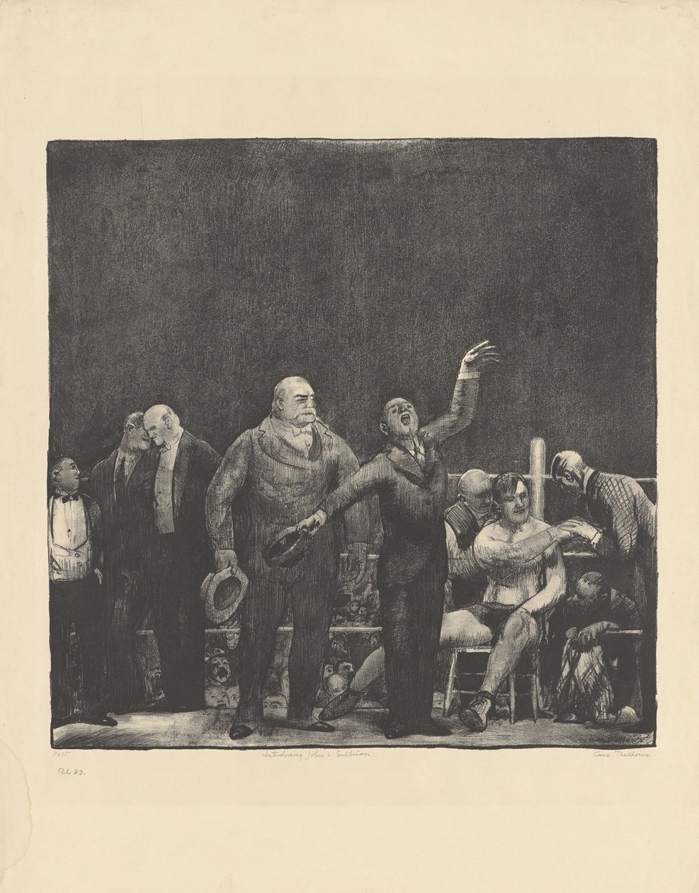 Presentazione di John L. Sullivan, 1916 da George Wesley Bellows