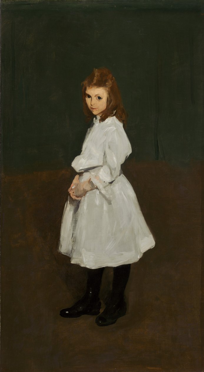 Bambina in Bianco Queenie Burnett, 1907 da George Wesley Bellows