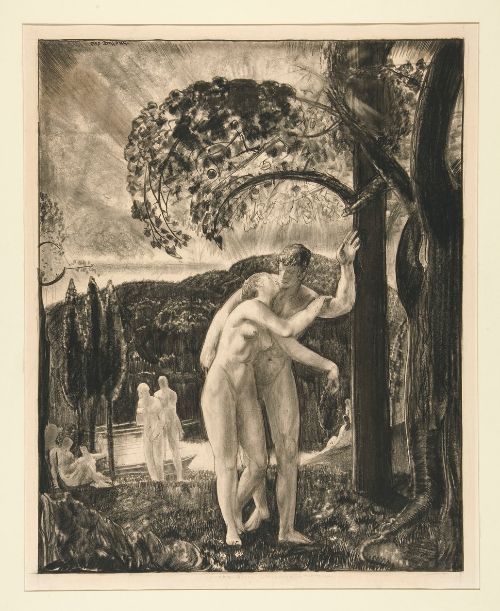 Gli amanti sussurravano ancora nel crepuscolo da George Wesley Bellows