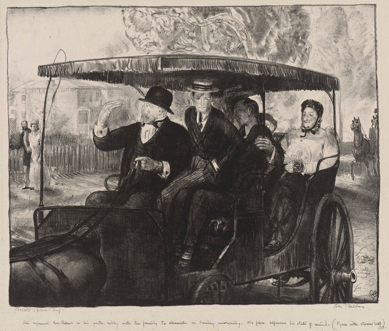 Domenica, Andare in Chiesa: Ricordi di una Domenica Mattina a Columbus, Ohio, 1897 da George Wesley Bellows
