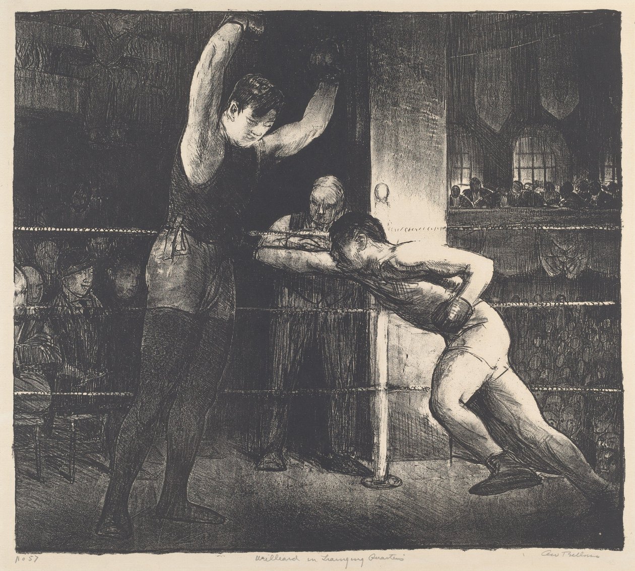 Willard in quartieri di allenamento, 1916 da George Wesley Bellows