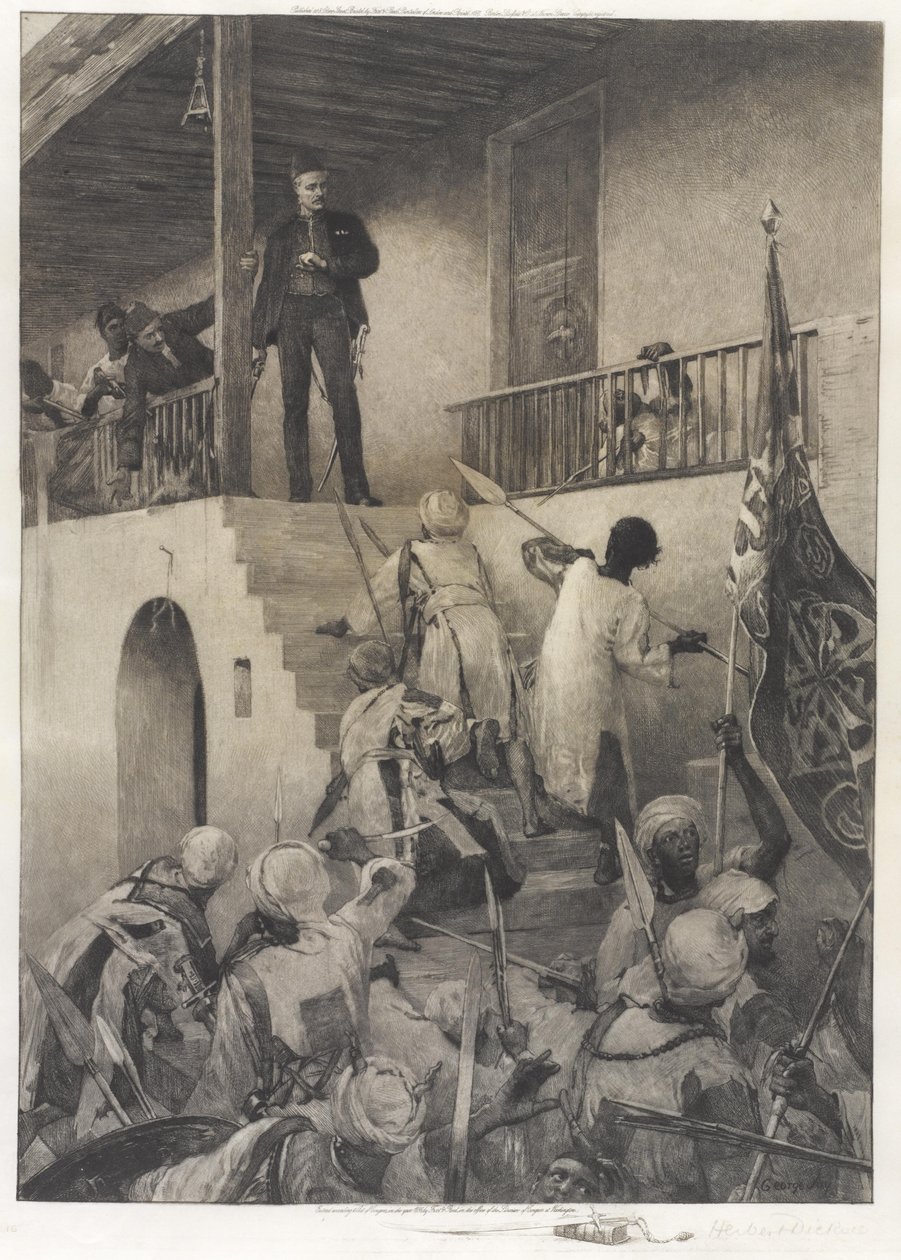La morte del generale Gordon per mano dei seguaci del Mahdi, 26 gennaio 1885 da George William Joy