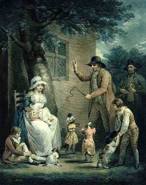 Cani danzanti, inciso da Thomas Gaugain, pub. da T. Philipe, 1796 da George after Morland