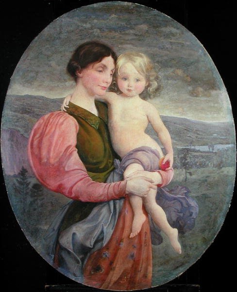 Madre e bambino: una Madonna moderna da George de Forest Brush or Brusch