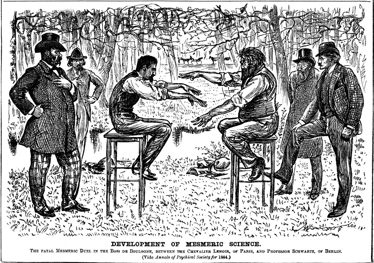 Sviluppo della scienza mesmerica, 1883 da George du Maurier
