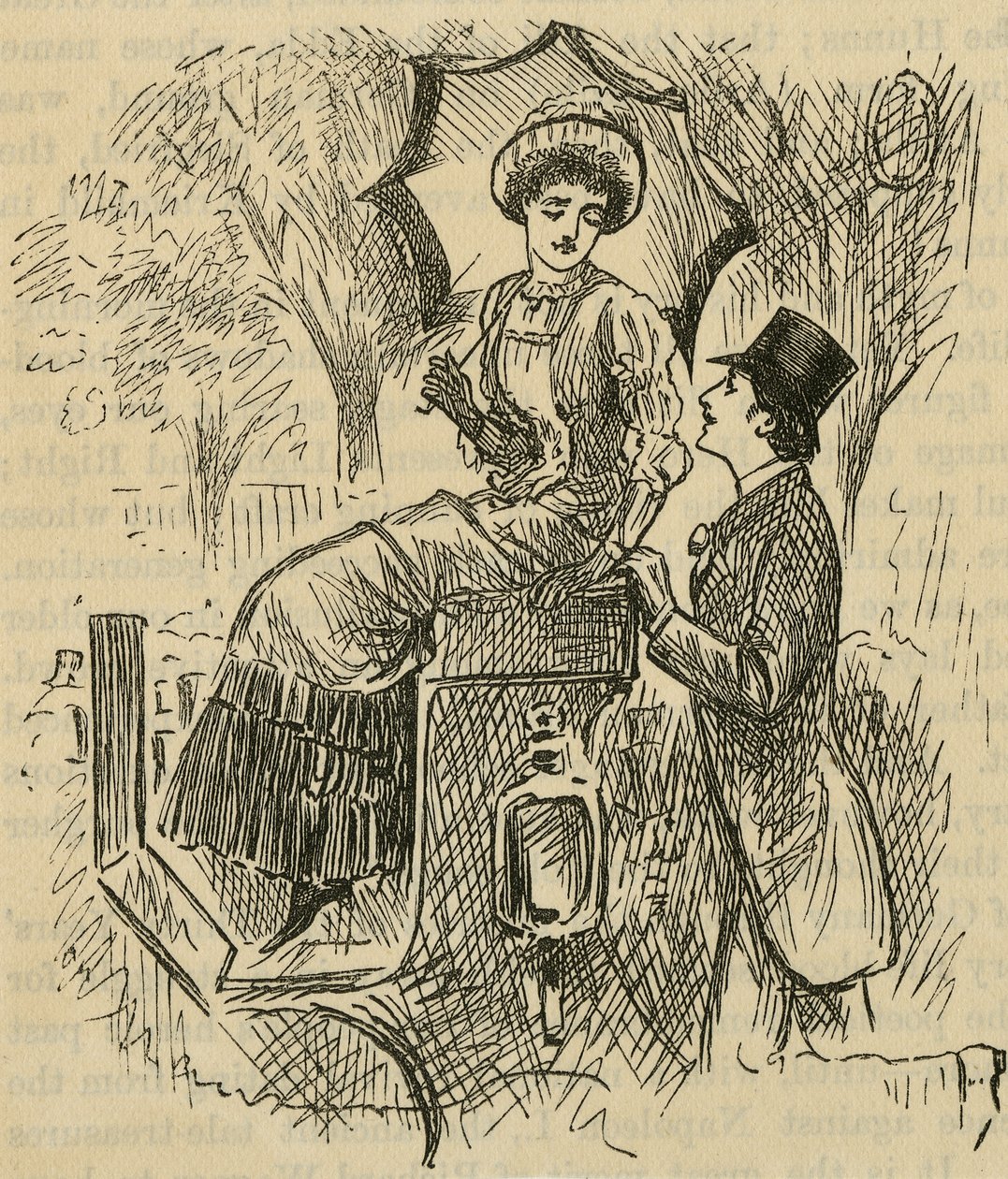 Flirtare (illustrazione) da George du Maurier