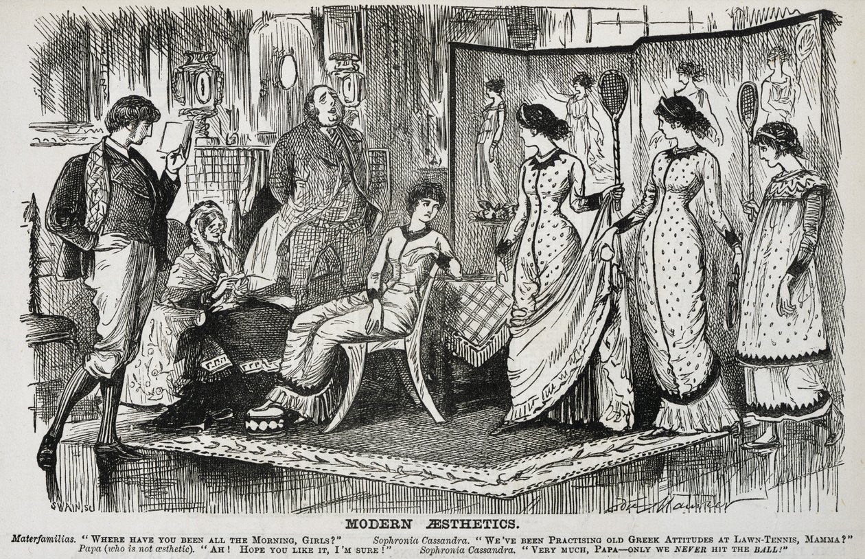 Cartone animato di George du Maurier sul movimento estetico alla moda nelle arti decorative. Da 