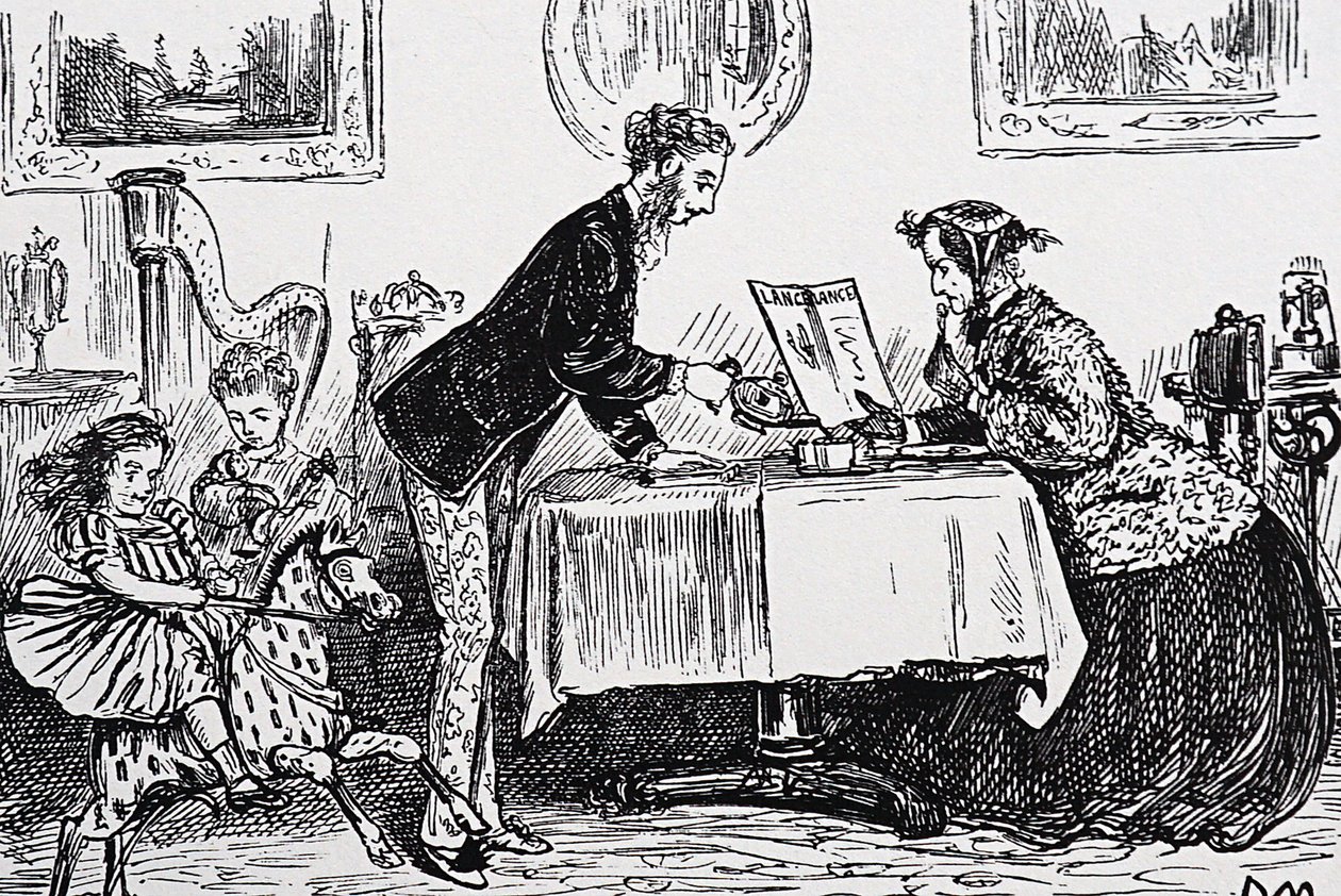 Nel 1865 Elizabeth Garrett Anderson fu autorizzata a praticare la medicina come prima donna medico da George du Maurier
