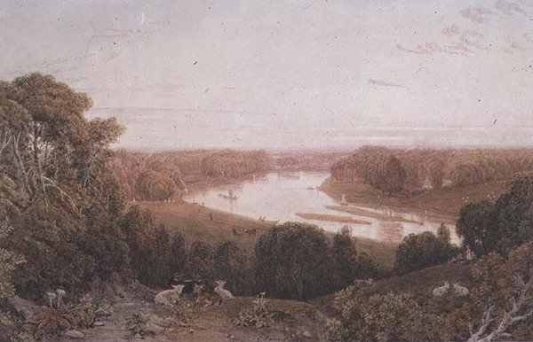 Vista da Richmond Hill, Surrey da George the Younger Barret