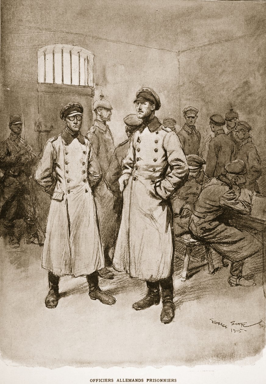 Ufficiali tedeschi catturati, 1915 da Georges Bertin Scott