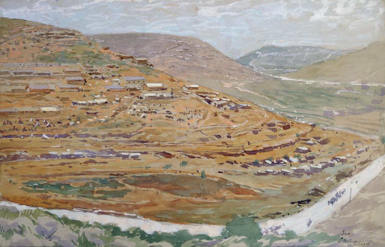 Accampamento dei soldati alleati nella Valle del Carso, Slovenia, 16 giugno 1917 da Georges Bertin Scott