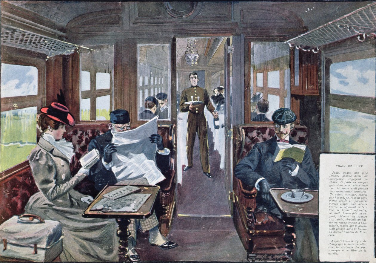 Carro ristorante in un treno di lusso da Georges Bertin Scott