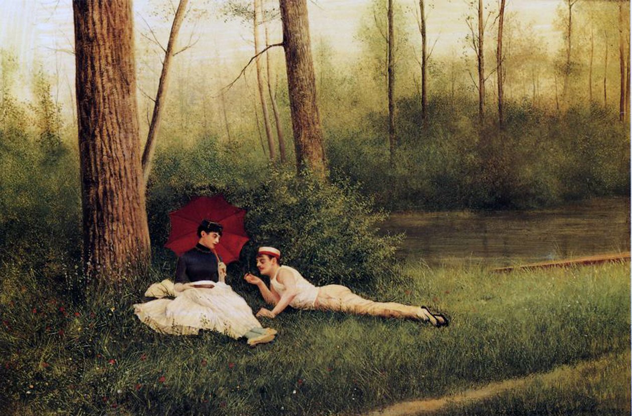 Un riposo dopo la navigazione, 1885 da Georges Croegaert