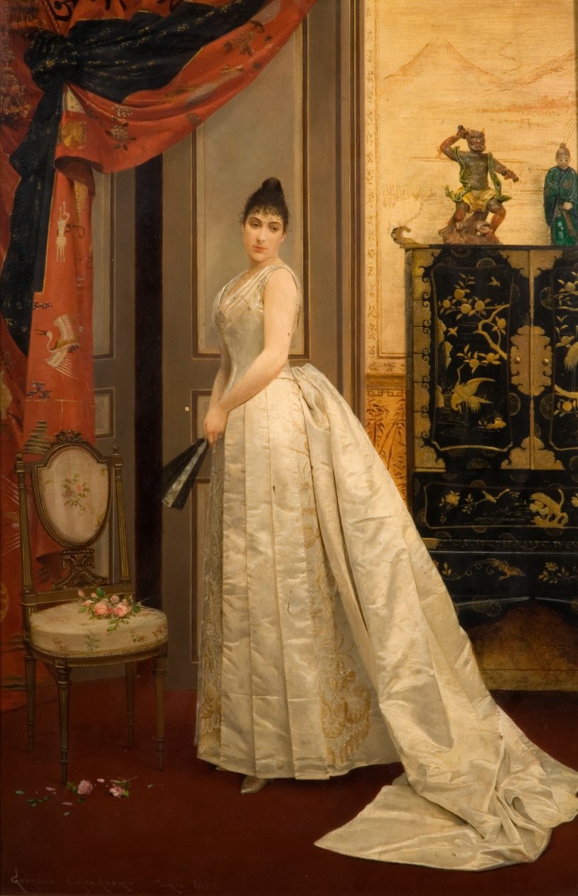 Signora con Ventaglio, 1888 da Georges Croegaert