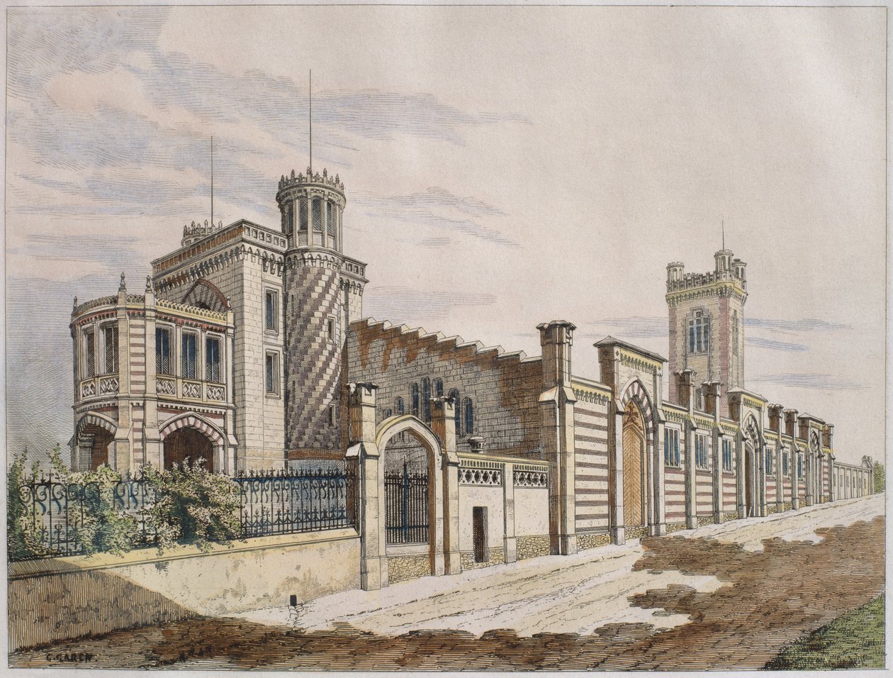 Magazzino di Madame Veuve Pommery Champagne a Reims, illustrazione da 