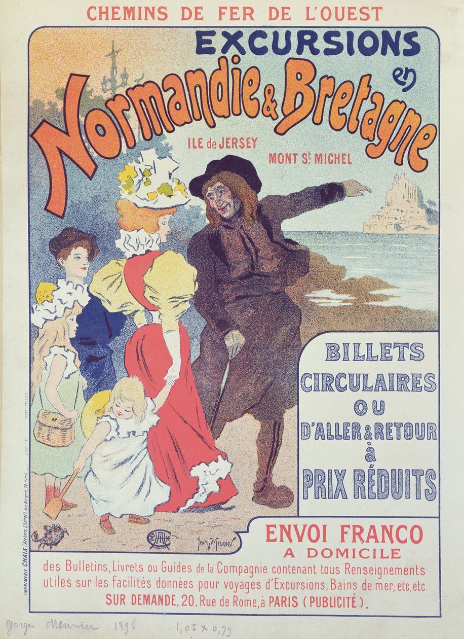 Poster pubblicitario per le escursioni del Chemin de Fer de l
