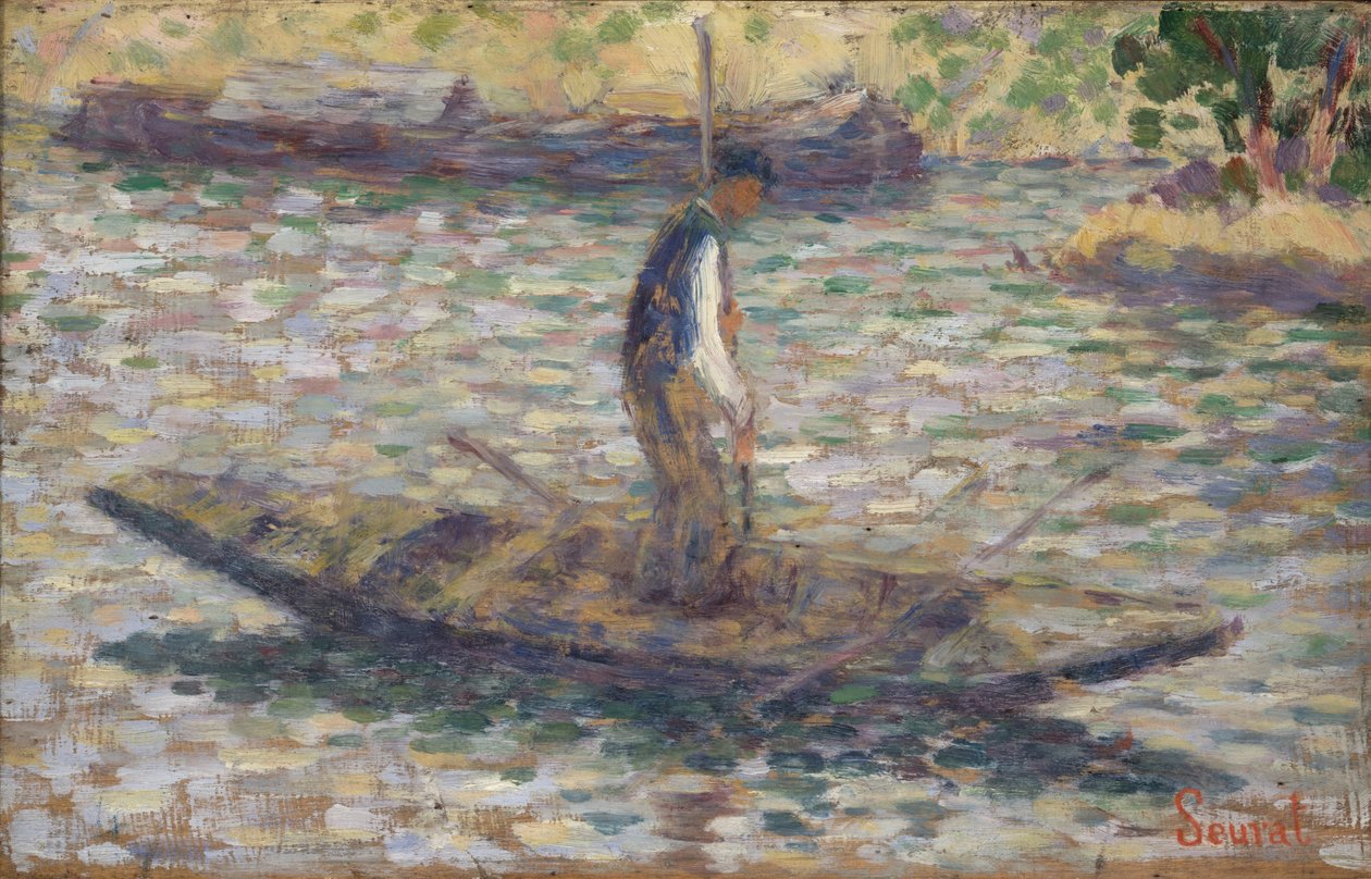 Un pescatore, c.1884 da Georges Seurat