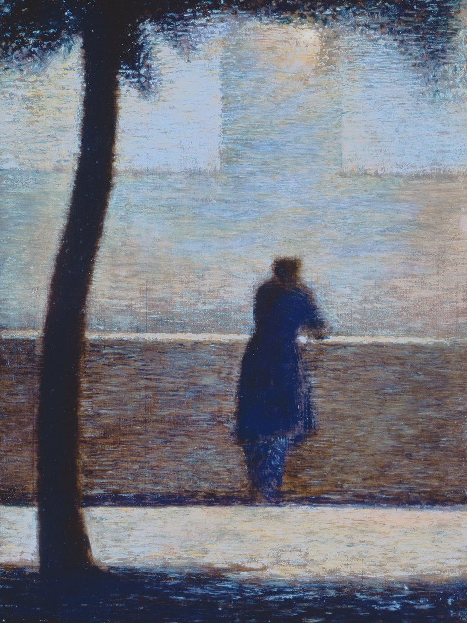 Uomo appoggiato a un parapetto da Georges Seurat
