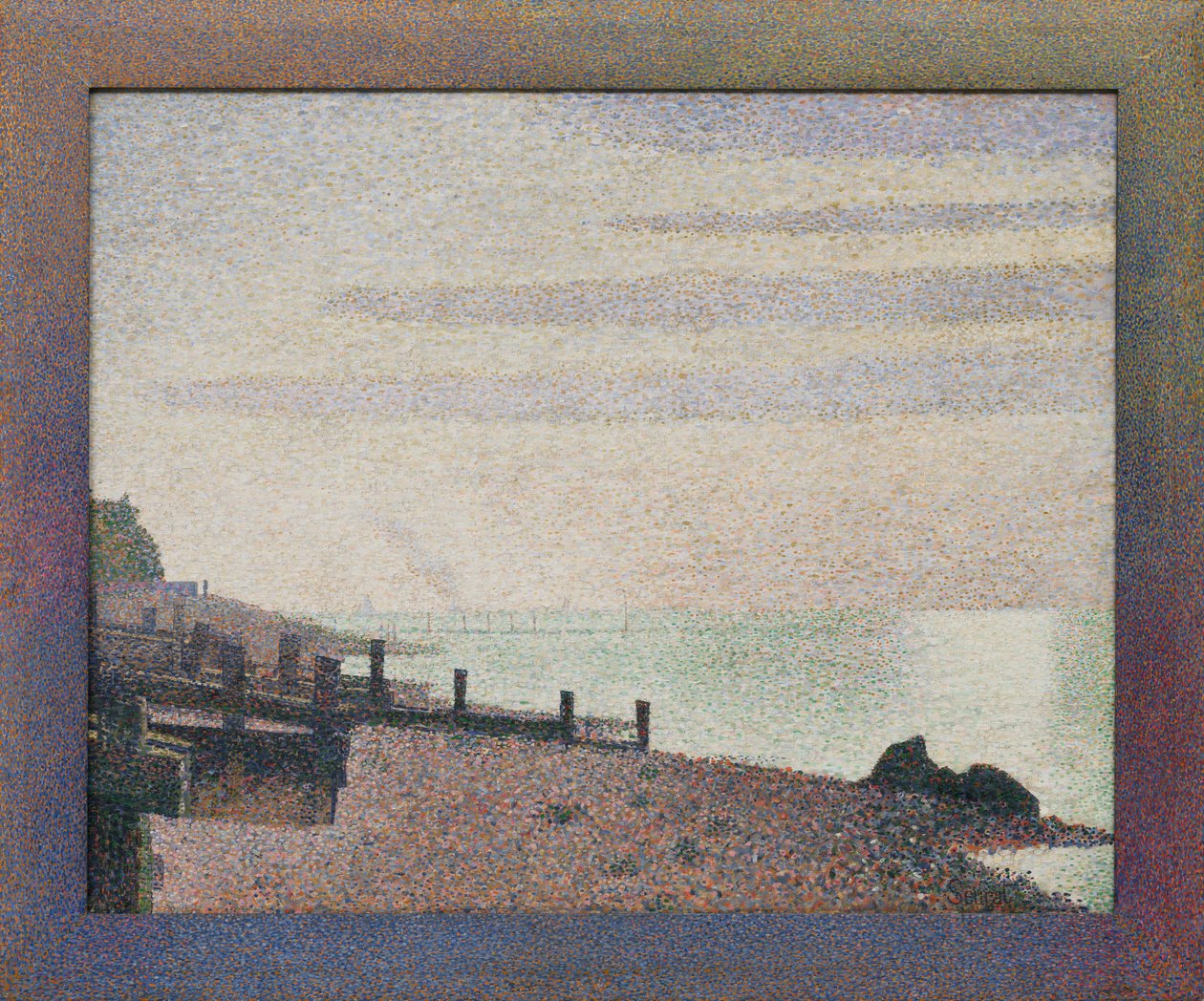 Honfleur, una sera, foce della Senna da Georges Seurat