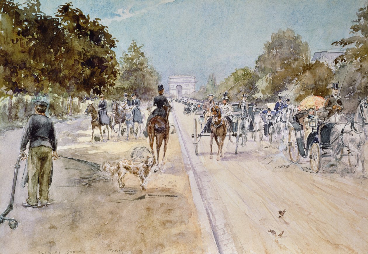 Carrozze sugli Champs Elysees da Georges Stein