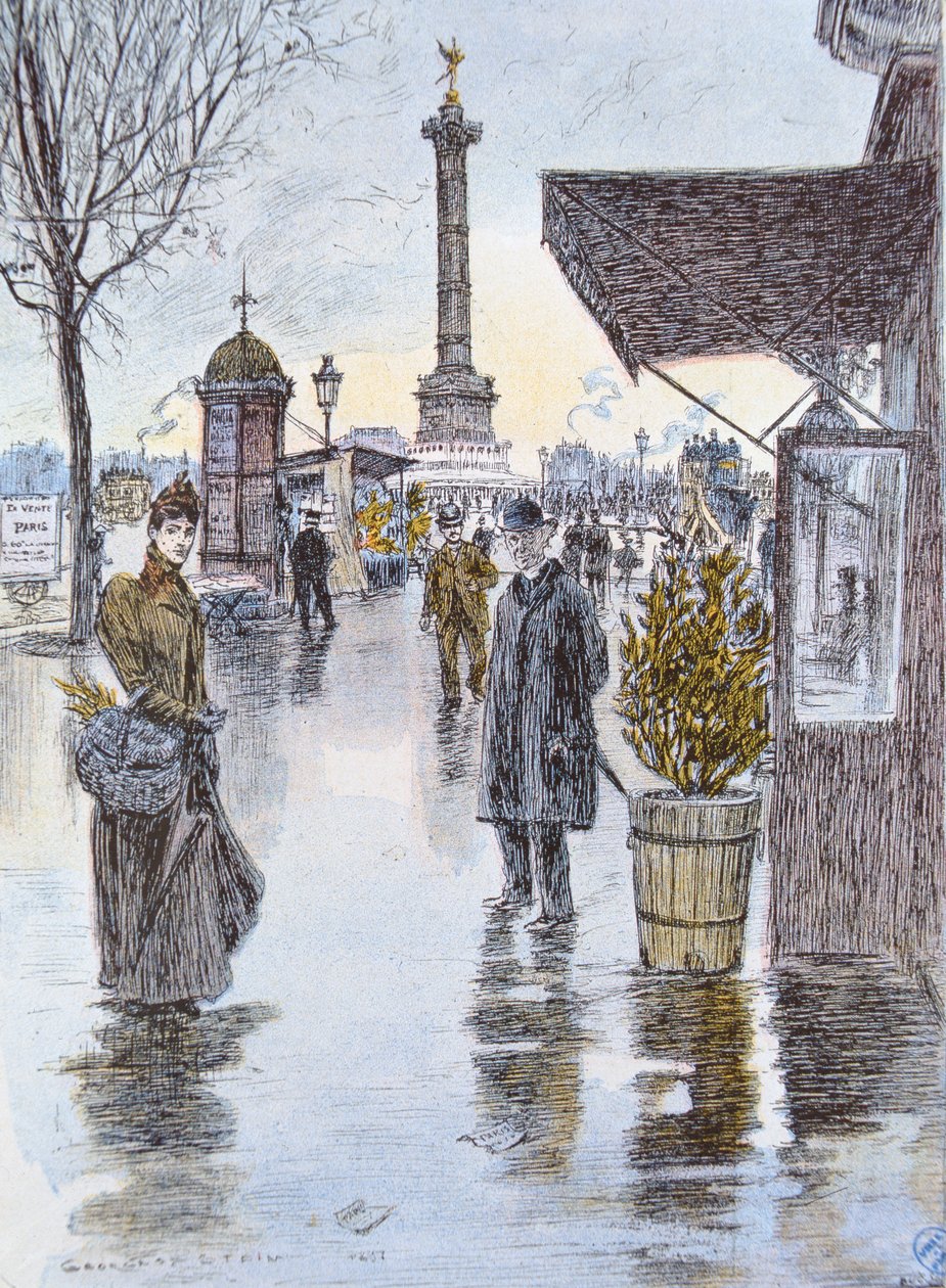 La Place de la Bastille, Parigi da Georges Stein