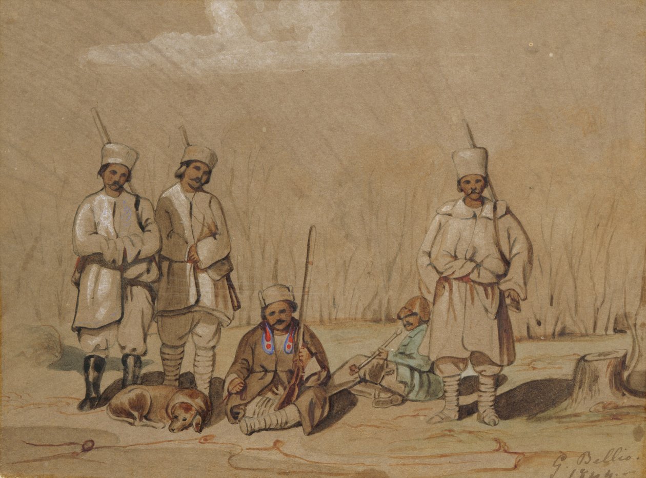 Soldati che si rilassano, 1844 da Georges de Bellio