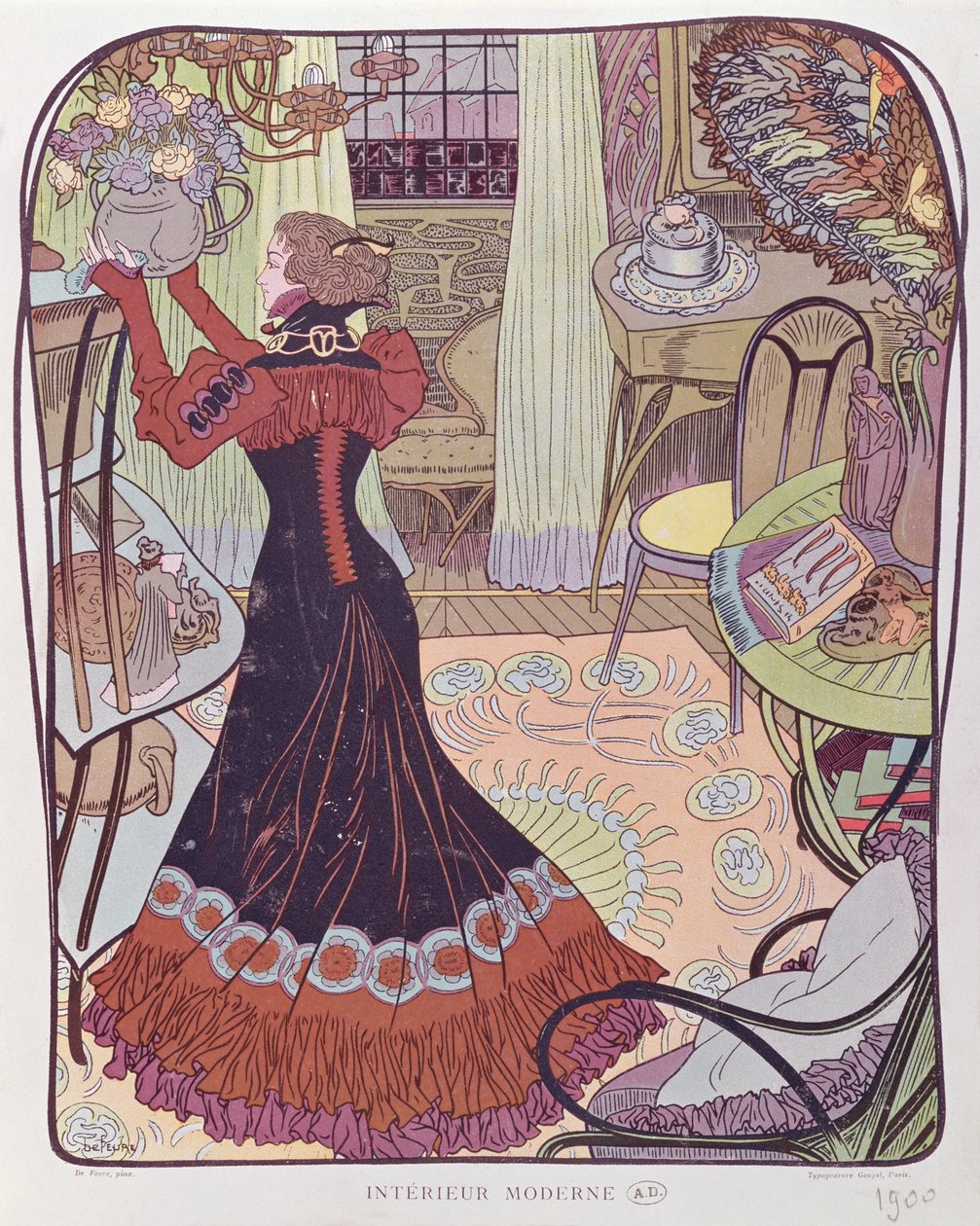 Interno moderno, 1900 da Georges de Feure