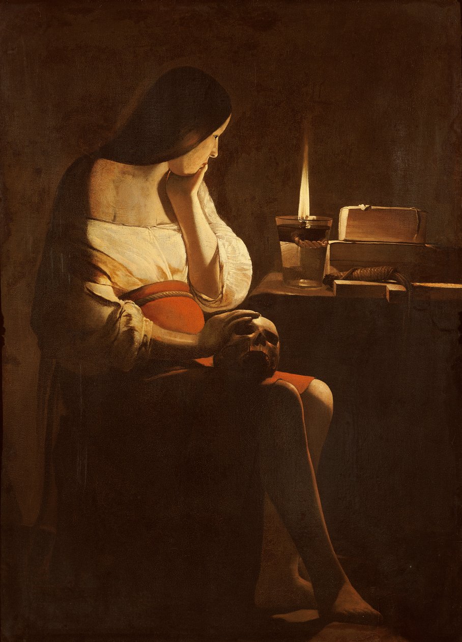 Maria Maddalena con una luce notturna, c.1640-35 da Georges de La Tour