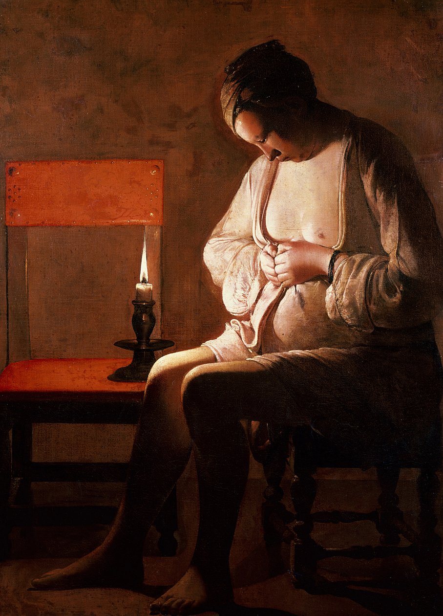 Il cacciatore di pulci da Georges de La Tour