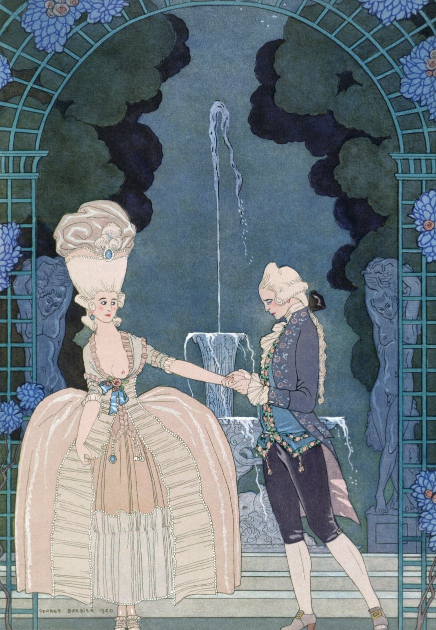 Amore sotto la fontana, illustrazione per 