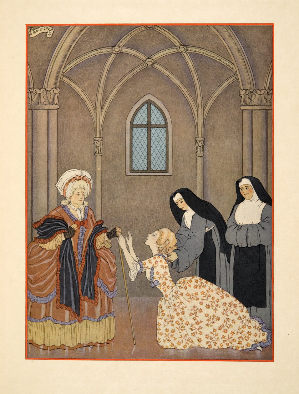 Cecile tornata al convento, illustrazione da 