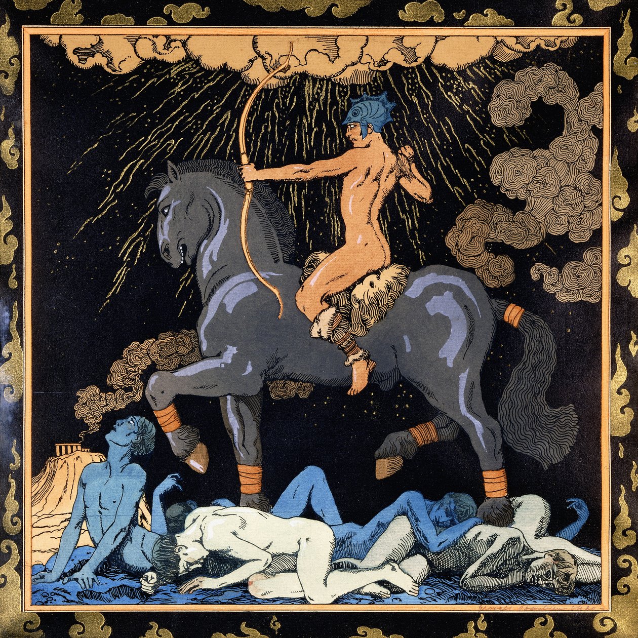 Colui che Cavalca il Cavallo Nero, c.1917-1920 da Georges Barbier