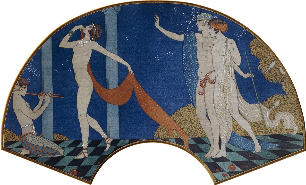 Figure danzanti su una terrazza da Georges Barbier