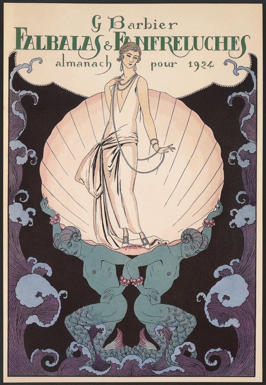 Falbalas et Fanfreluches, Almanacco per il 1924, copertina, di George Barbier, stampa da Georges Barbier