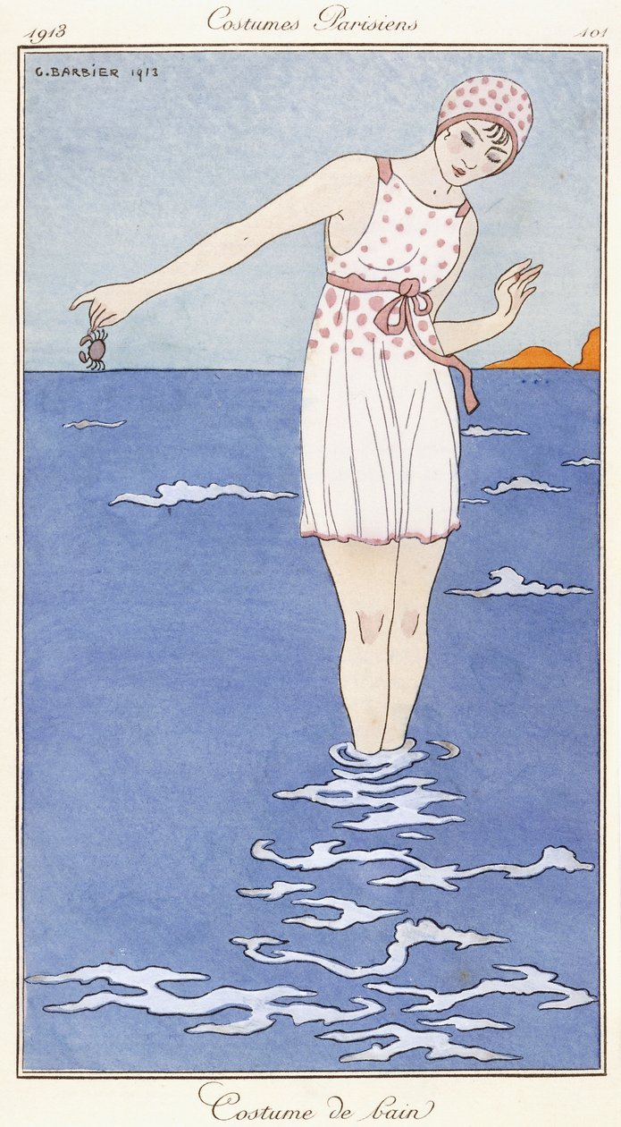 Abbigliamento parigino: Costume da bagno da Georges Barbier