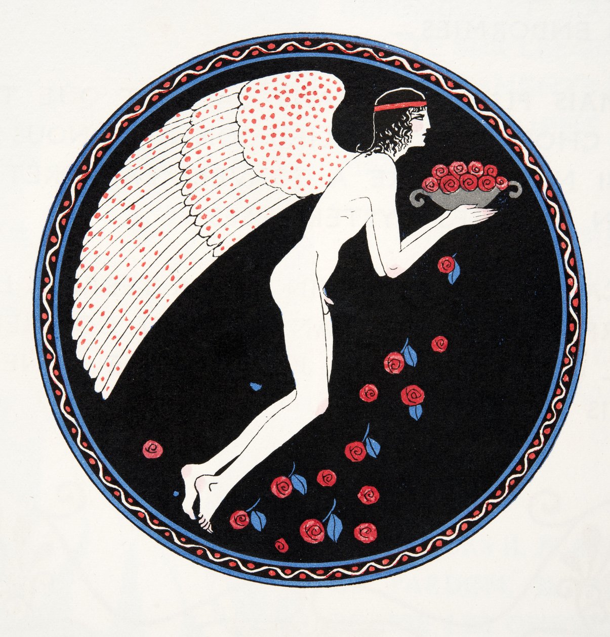 Rose nella notte, illustrazione da Les Chansons de Bilitis, di Pierre Louys, pub. 1922 da Georges Barbier